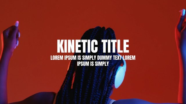 Caps Kinetic Title Animations with Small Two Line Copy MOGRT Template