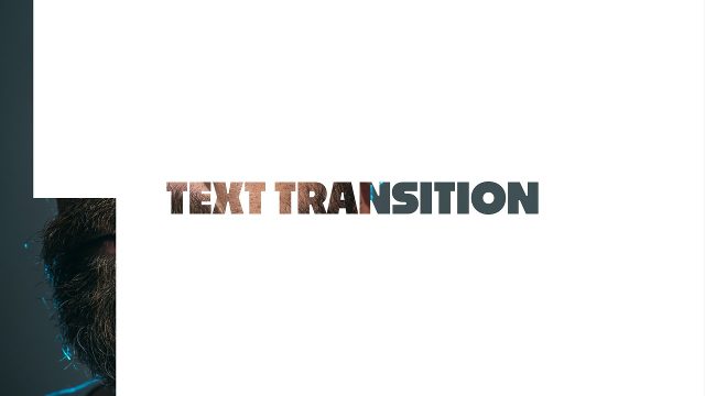 Clean Panel Slide Cutout Title Transition featuring Small Caps Text Premiere Pro MOGRT Templates