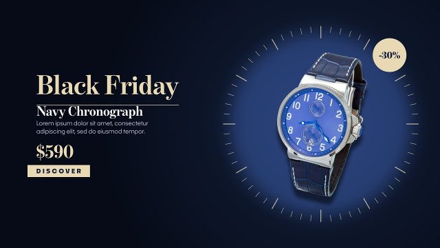 Tick Mark Ring Black Friday and Cyber Monday Product Advertising After Effects Template