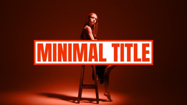 Clean Crimson Hollow Headline Minimal Titles MOGRT for Premiere Pro