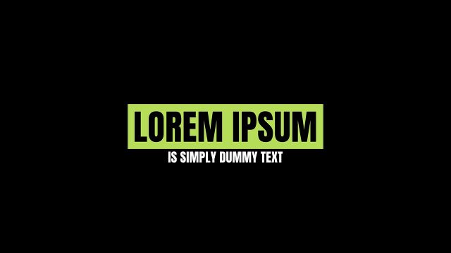 Lime Box Headline with Slice Reveal and Subtitle for Adobe After Effects