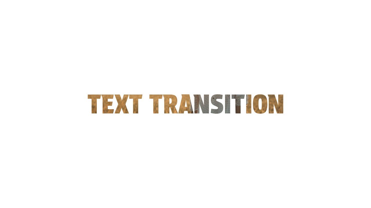 Footage Filled Words Cut Out Text Transition After Effects Template