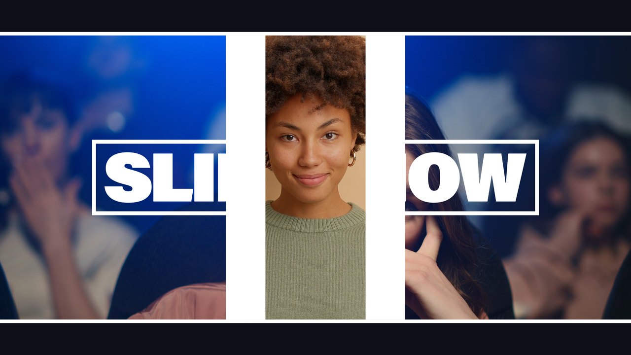 Minimal One-Title Photo Slideshow After Effects Template with Thin Frame Cuts
