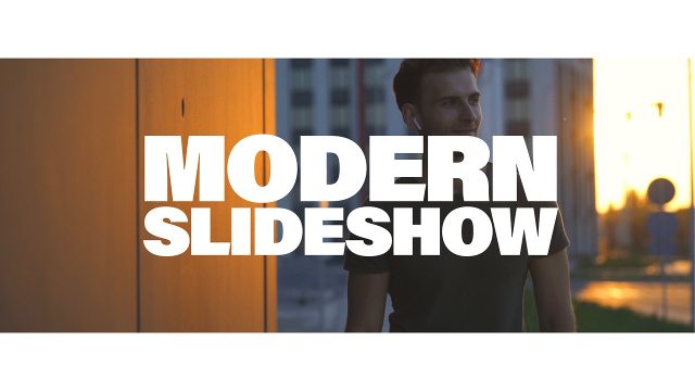 Modern Monochrome Panel Slideshow After Effects Template with Beige Photo Borders