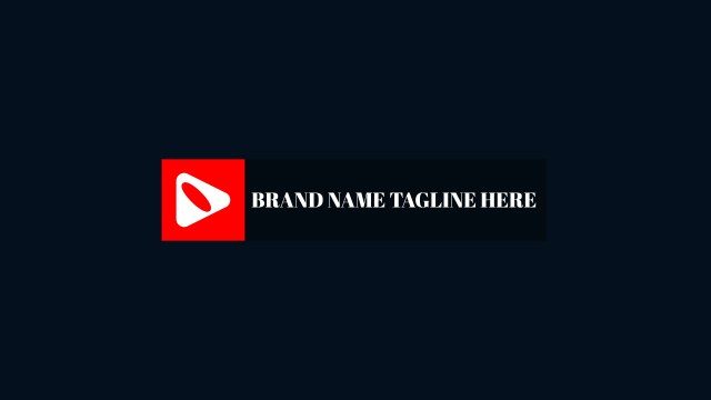 Red Icon Black Strip Logo Intro After Effects Template Free Download