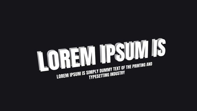 Slanted Headline and Paragraph Kinetic Typography After Effects Project