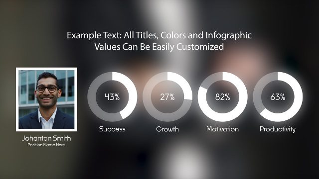Animated Career and Personal Development Infographic with Circle Charts for After Effects