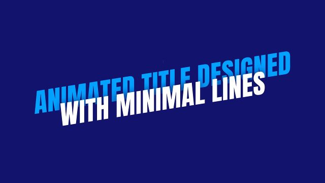 Blue Lead Line Slanted Headline Text Animation After Effects Templates