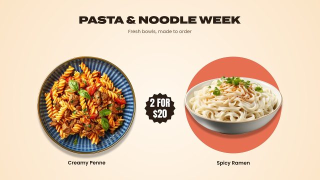 Food Menu Presentation with Two Circle Menu After Effects Project