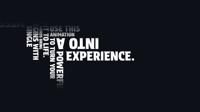 Kinetic Typography with Rotated Text Blocks After Effects Template