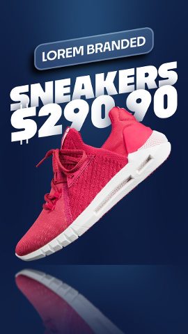 Cyber Monday Branded Sneakers Reflection Order Screen After Effects Template