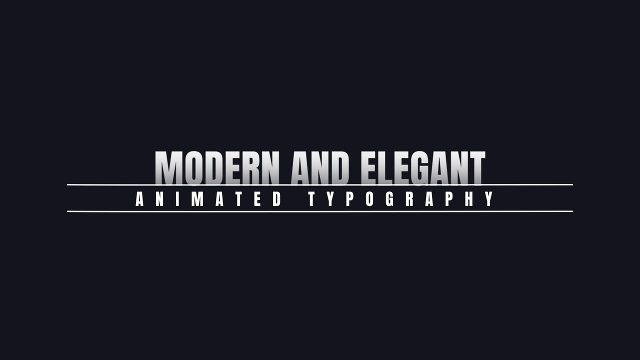 Modern Elegant Animated Typography Text with Tracked Line for Premiere Pro