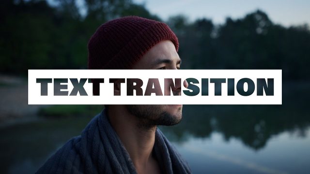Animated Title Transitions featuring Giant Cut Out Letters with Label Box for Social Media After Effects Video Template