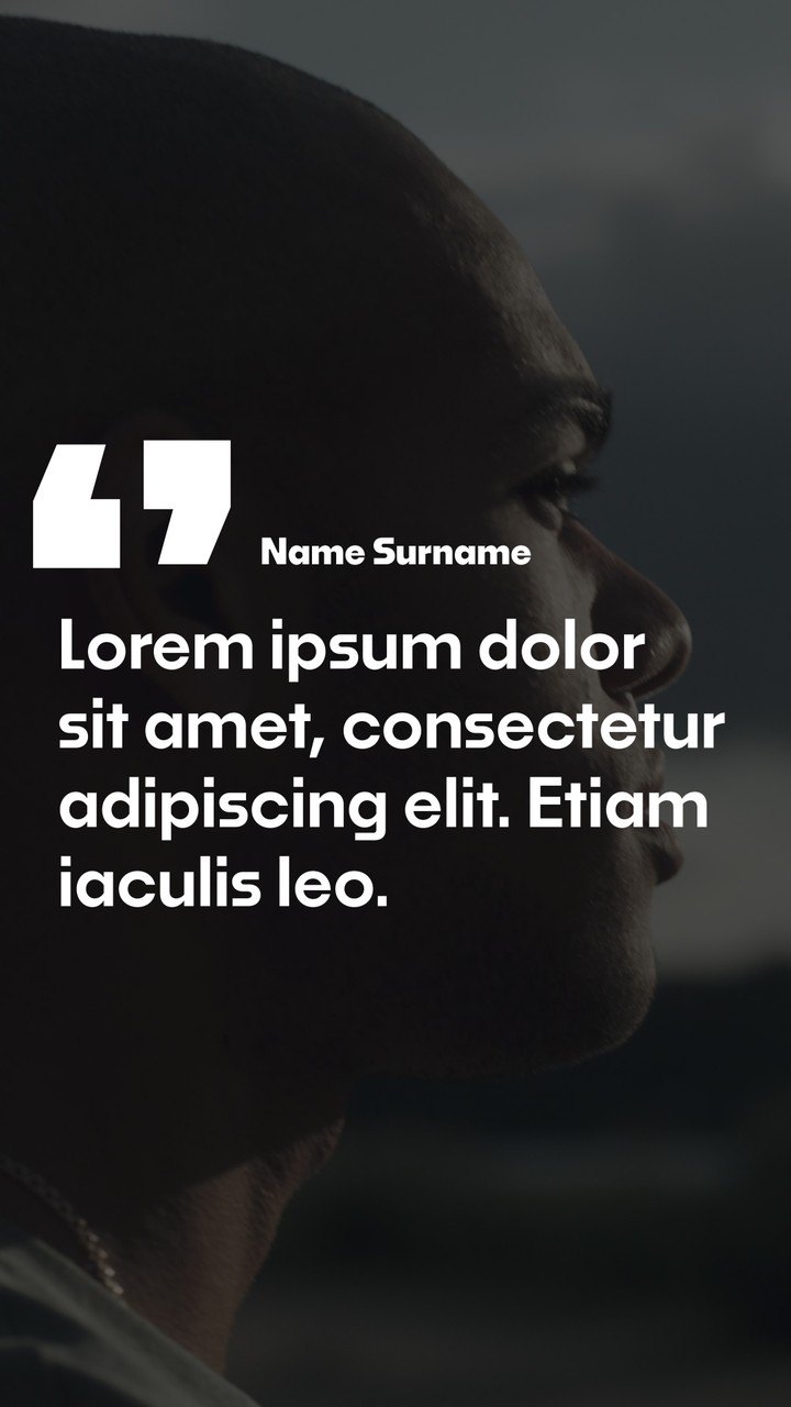 Vertical Quote Animation with Curly Quote Mark and Animated Text Premiere Pro MOGRT