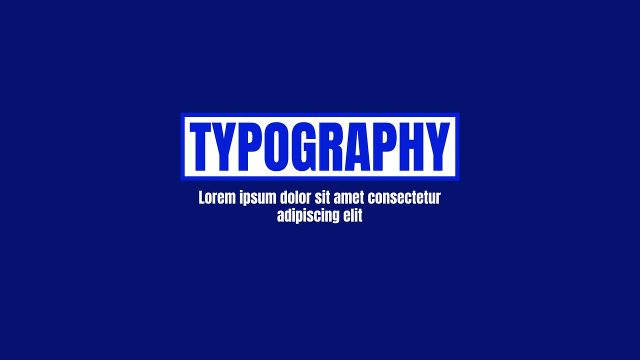 Blue Outline Box Headline with Paragraph Typography Intro for Product Demos After Effects Template