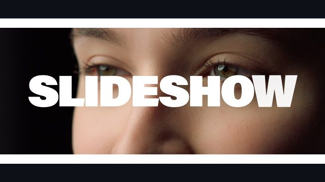 Horizontal Stripe Reveal Photo Slideshow Premiere Pro MOGRT
