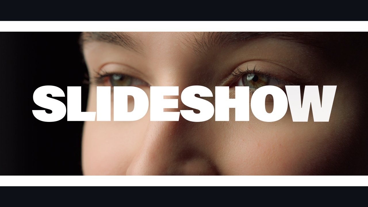 Horizontal Stripe Reveal Photo Slideshow Premiere Pro MOGRT
