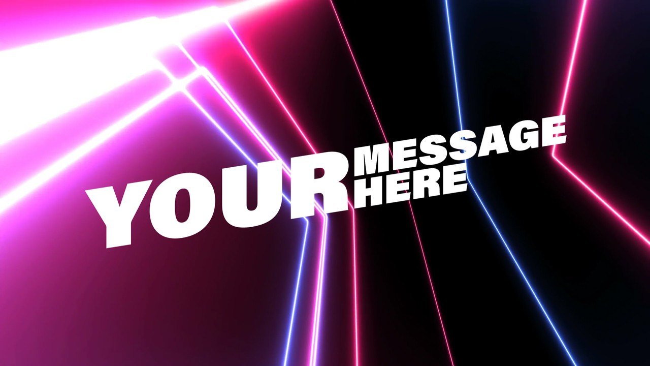 Neon Zigzag Lines Slanted Caps Text Animations Premiere Pro MOGRT