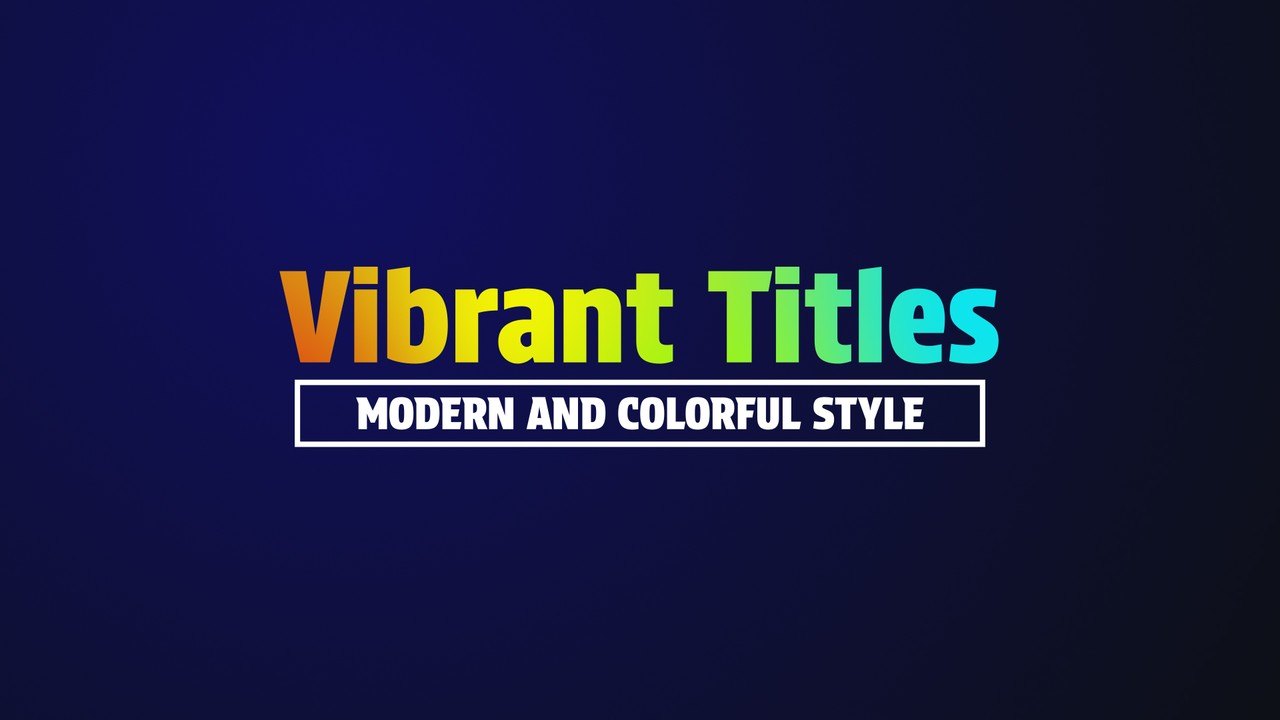 Multicolor Headings Typography featuring Framed Caption Premiere Pro MOGRT