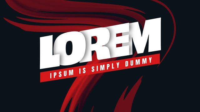 Red Fluid Extruded Word Corporate Titles featuring Dynamic Tracked Strip After Effects Template