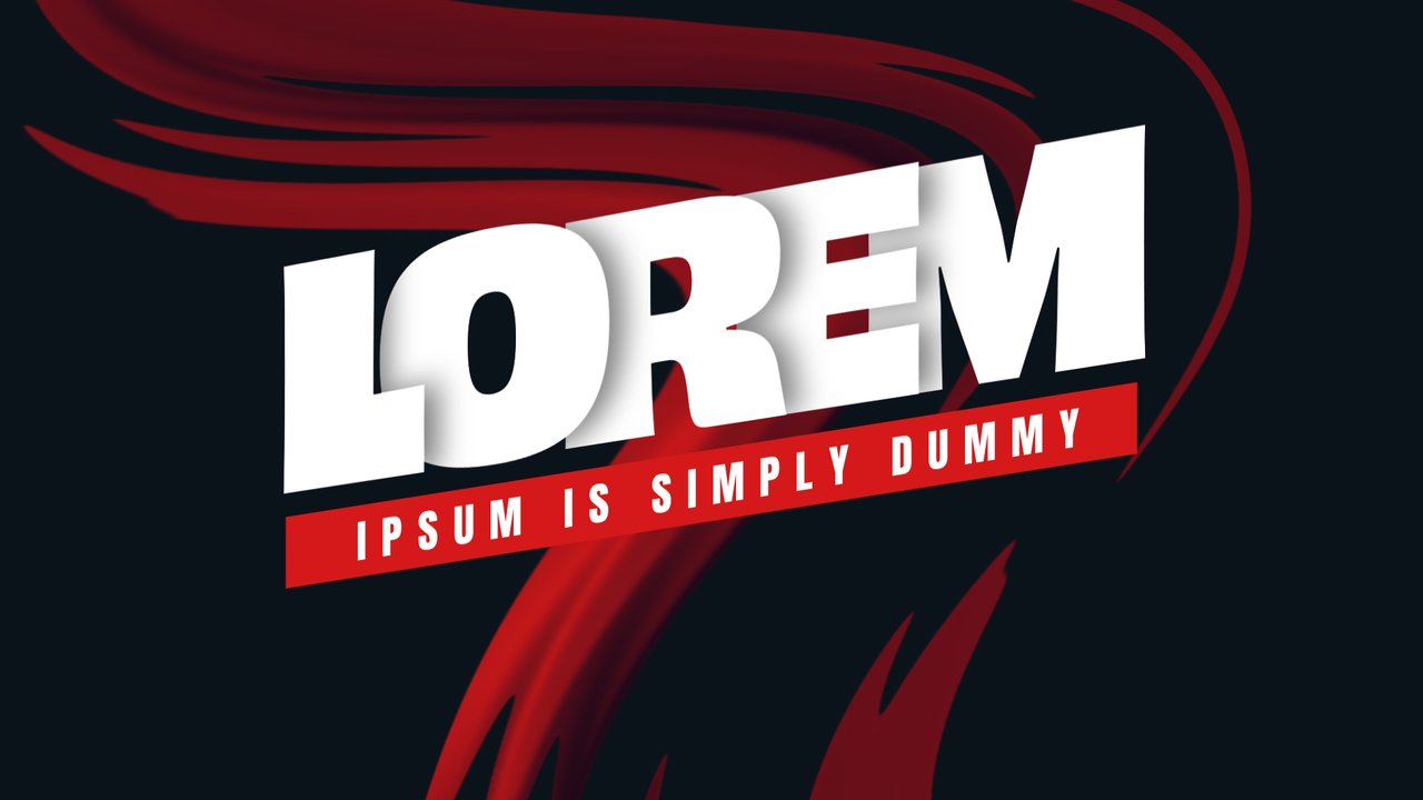 Red Fluid Extruded Word Corporate Titles featuring Dynamic Tracked Strip After Effects Template
