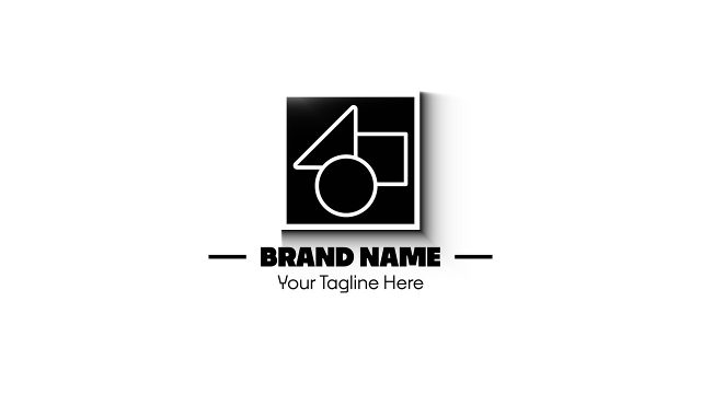 Black Box Clean Logo Animations with Side Lines for After Effects