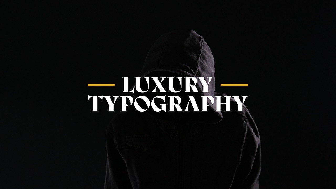 Luxury Serif Heading Animations with Gold Rules After Effects Template