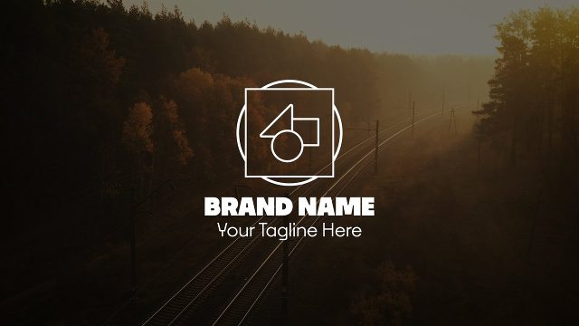 Animated Line Frame Logo Intros with Split Name MOGRT Template