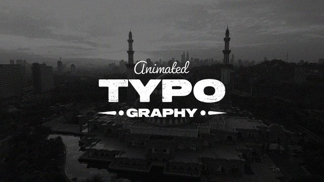 Script Title Animation over Two Row Caps and Dotted Line After Effects Template