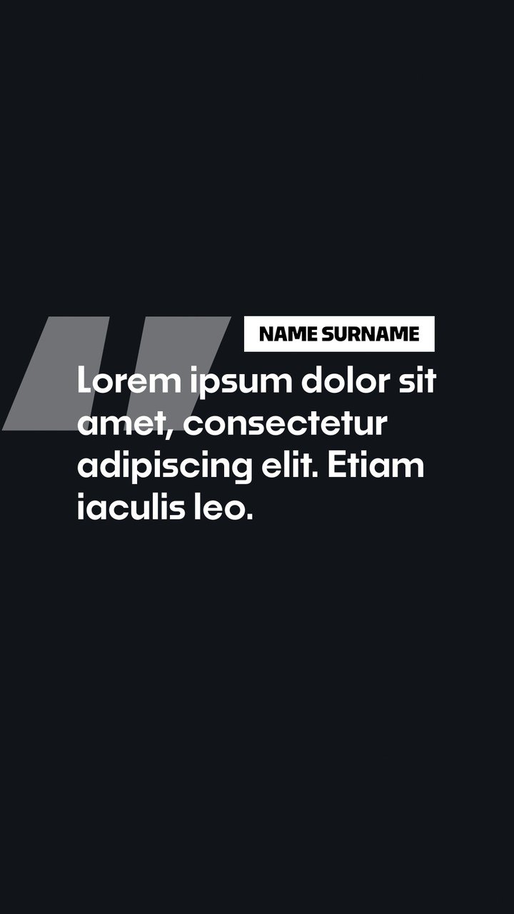 Vertical Testimonial Quote Animation with Bold Quote Mark After Effects Template