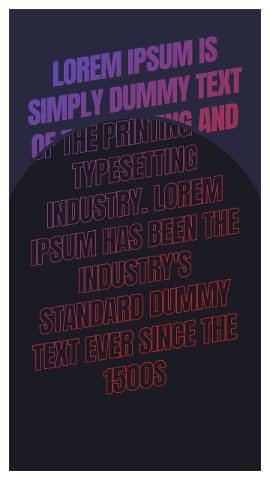 Vertical Big Red Caps Paragraph Story Typography with Arch After Effects Template