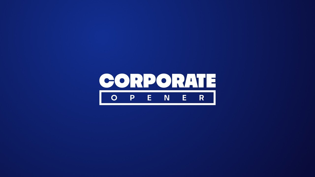 Corporate Opener Title featuring Royal Blue Screen and Caption After Effects Template