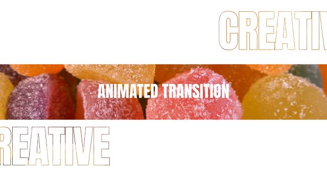 Outline Giant Word Cinematic Cut Out Transition with Colored Title Strip for Promo Videos After Effects Project