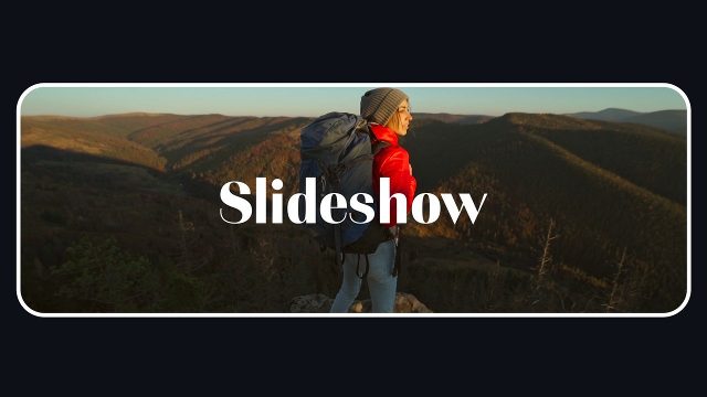 Photo Slideshows in a Rounded Outline Window After Effects Template