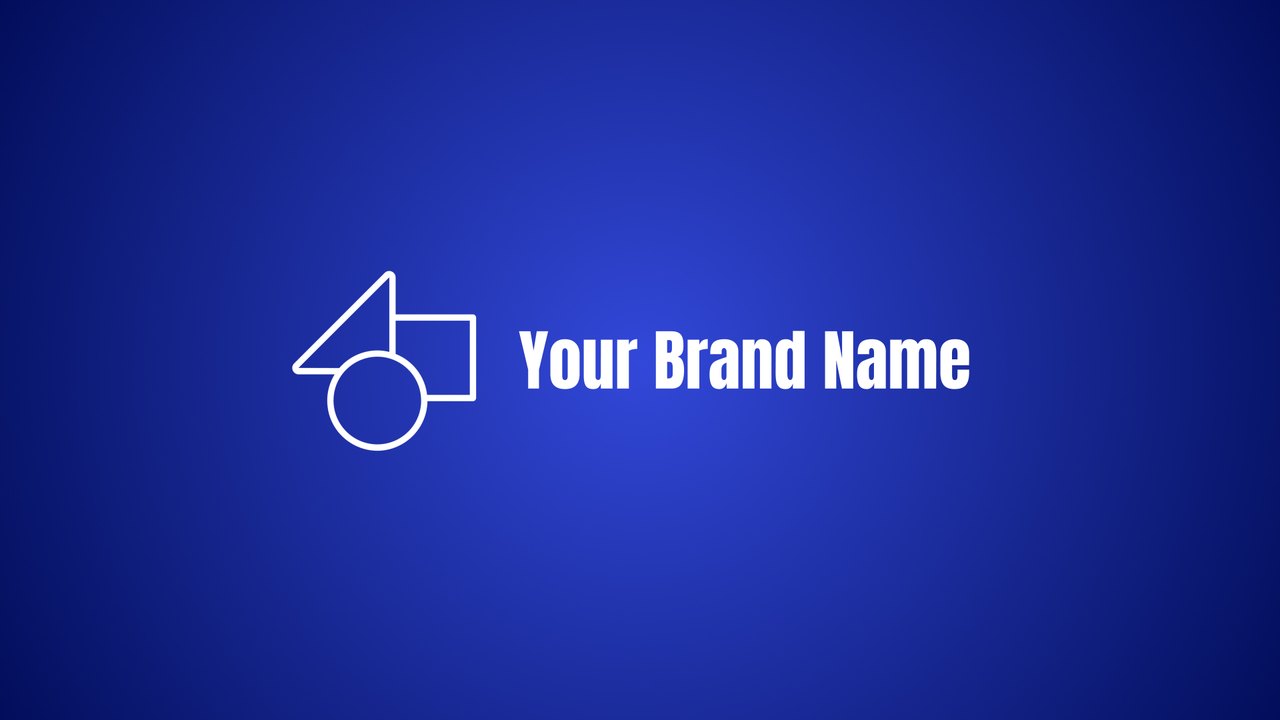 Blue Radial Logo Slide-Out Name After Effects Template