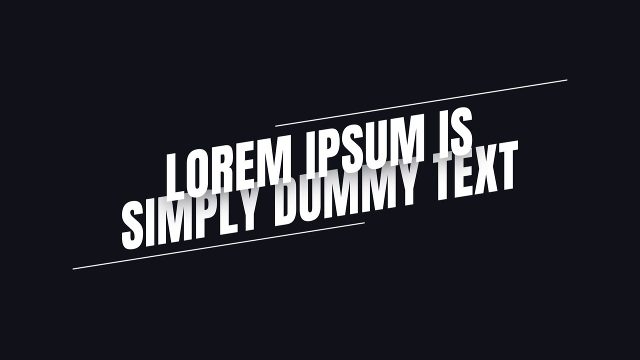 Clean Long Underline Slanted Caps Text Animation for News Style Videos After Effects Templates