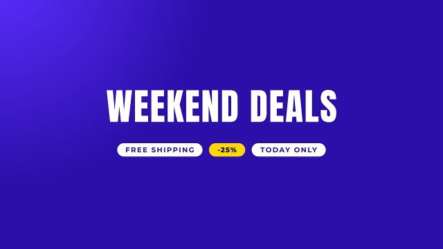 Weekend Deals Title with Pill Tags for Black Friday After Effects Template