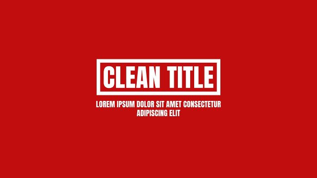 Framed Title and Copy Block Clean Titles MOGRT Template