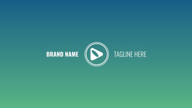 After Effects Round Play Icon Tagline Logo Animation Free Template Download