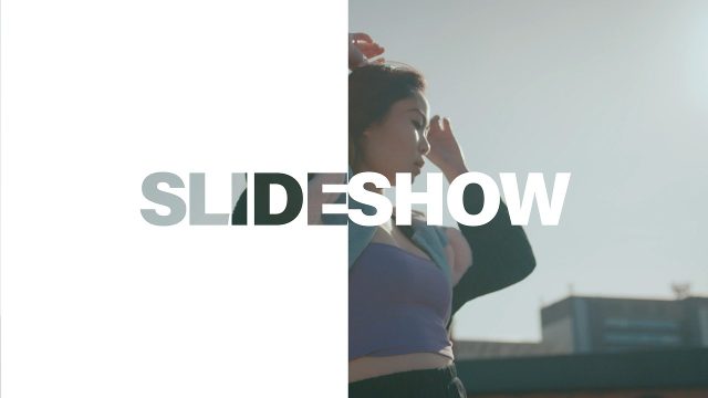 Modern Minimal Strip and Slash Slideshow After Effects Template