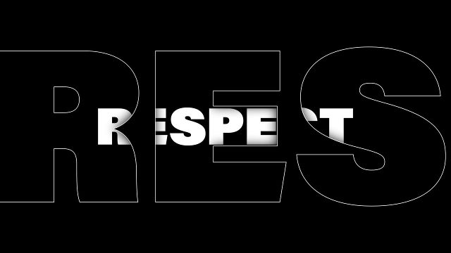 Animated Kinetic Typography Transition featuring Outline Giant Word on Black for Openers and Intros Premiere Pro Video Template