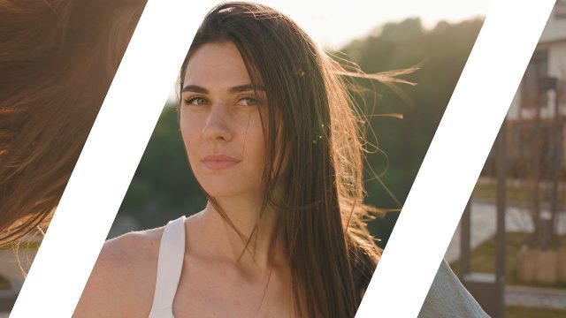 Textless Photo Slideshow with Blue Wipe Transitions After Effects Template