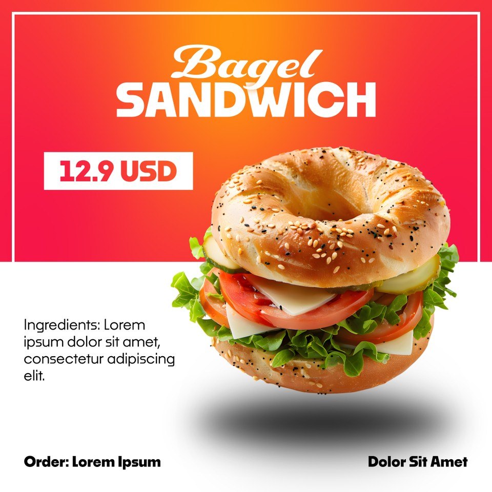 Square Product Promo with Script Title and Order Lines After Effects Template