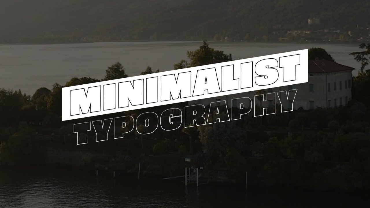 Minimal Tag over Stroke Lettering Corporate Text Animations Premiere Pro MOGRT