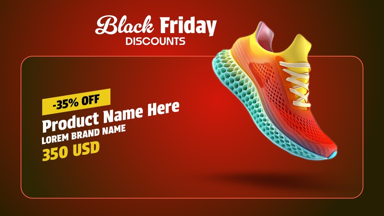 Black Friday Offer with Script Title and Glass Panel Premiere Pro MOGRT