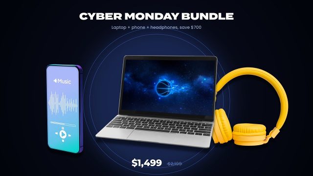 Cyber Monday Sale Promo with Bundle Trio Rings After Effects Project