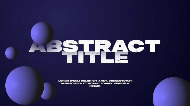 Orbiting 3D Balls Text Card Animation with Heavy Caps Premiere Pro MOGRT