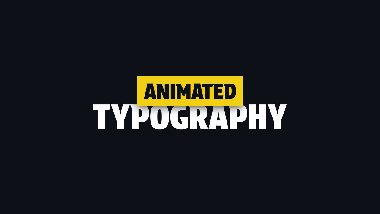 Kinetic Title Animation with Label Bounce to Big Word After Effects Template