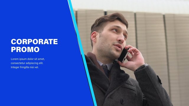4K Corporate Presentation with Angled Slide Transitions After Effects Project