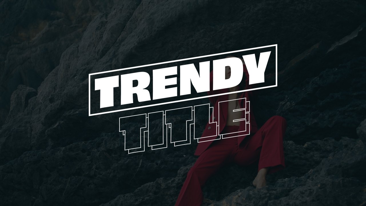 Trendy Outlined Label Box Corporate Title After Effects Template
